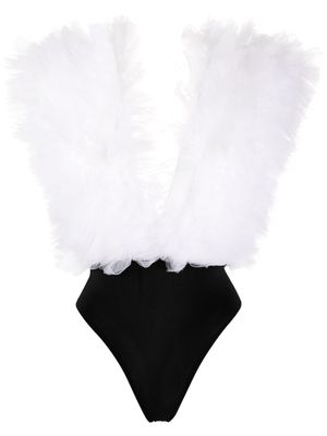 Alchemy x Lia Aram body sans manches à volants - Blanc