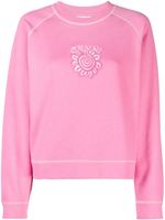 GANNI sweat en coton à logo imprimé - Rose