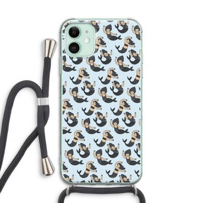 Zeemeermin: iPhone 11 Transparant Hoesje met koord