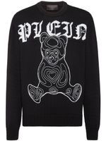 Philipp Plein pull en laine à imprimé ourson - Noir - thumbnail