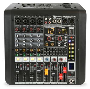 Power Dynamics PDM-M404A 4 kanaals muziek mixer / versterker