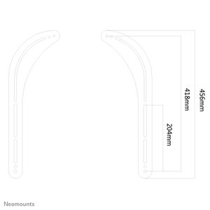 Neomounts NS-SB100 Soundbar wandsteun bevestiging