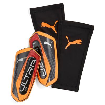 PUMA Ultra Flex Sleeve Scheenbeschermers Oranje Zilver Zwart