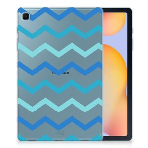 Samsung Galaxy Tab S6 Lite | S6 Lite (2022) Hippe Hoes Zigzag Blauw