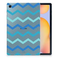 Samsung Galaxy Tab S6 Lite | S6 Lite (2022) Hippe Hoes Zigzag Blauw