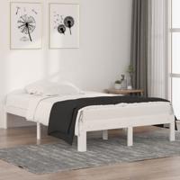 Bedframe massief hout wit 120x190 cm