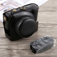 Full Body Camera PU lederen Case tas met riem voor Panasonic LUMIX LX100(Black)