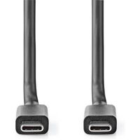 USB-Kabel | USB 3.2 Gen 2x2 | USB-C© Male | USB-C© Male | 100 W | 4K@60Hz | 20 Gbps | Vernikkeld - thumbnail