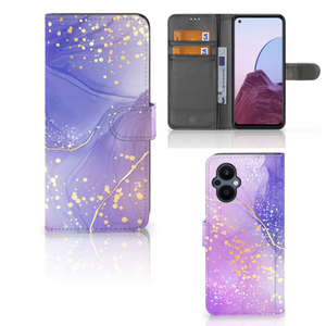 Hoesje voor OPPO Reno 8 Lite | OnePlus Nord N20 Watercolor Paars