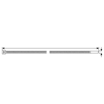 HellermannTyton 138-00034 UB270C-N-PA66-NA Kabelbinder 270 mm 4.60 mm Natuur 100 stuk(s)