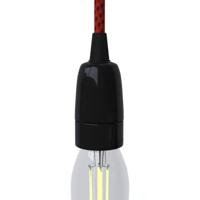 Porselein e14 fitting zwart glad kleine lamphouder