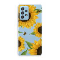 Sunflower and bees: Samsung Galaxy A73 Transparant Hoesje