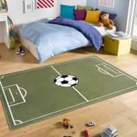 Vloerkleed Kids Estadio - Groen maat: 220x160cm - materiaal: Polypropyleen - Dekbed-Discounter.nl