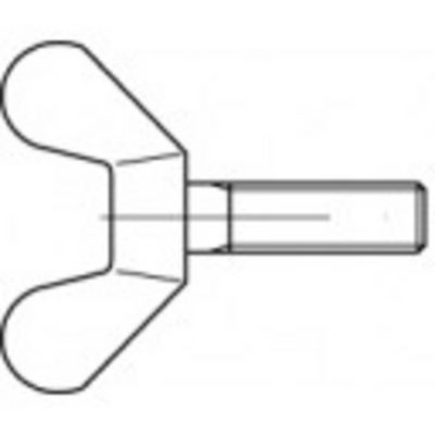 TOOLCRAFT TO-5447481 Vleugelschroef M6 10 mm DIN 316 Messing 100 stuk(s)
