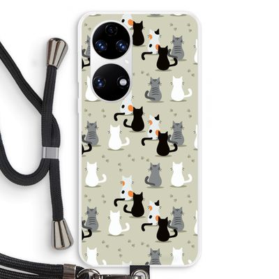 Katten: Huawei P50 Transparant Hoesje met koord