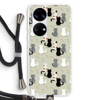 Katten: Huawei P50 Transparant Hoesje met koord