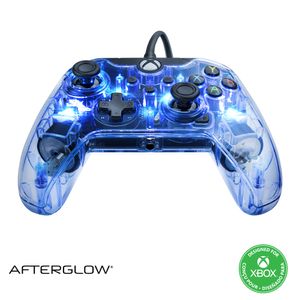 PDP Afterglow Zwart, Blauw, Transparant USB Gamepad Analoog/digitaal Xbox One, Xbox Series S, Xbox Series X