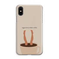 Aggressively drinks coffee: iPhone XS Max Volledig Geprint Hoesje