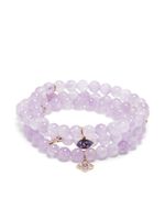 Sydney Evan bracelet en or 14ct serti d'améthyste et cristaux - Violet - thumbnail