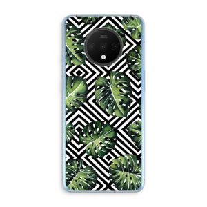 Geometrische jungle: OnePlus 7T Transparant Hoesje