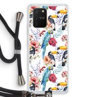 Bloemen tukan: Samsung Galaxy S10 Lite Transparant Hoesje met koord