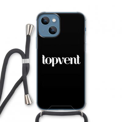 Topvent Zwart: iPhone 13 mini Transparant Hoesje met koord