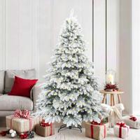 VidaXL Kunstkerstboom met 300 led met standaard wit 180 cm pe en pvc