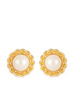 Susan Caplan Vintage boucles d'oreilles serties de perles artificielles (années 1990)
