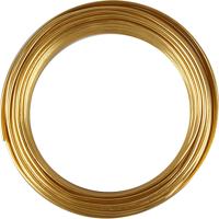 Creativ Company Alu draad, rond, dikte 3 mm, goud, 29 m/ 1 rol