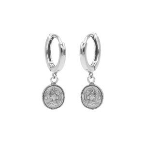 Karma Oorringen Hinged Hoops Coin Zilver