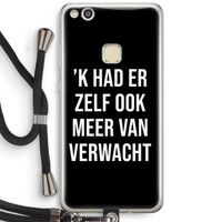 Meer verwacht - Zwart: Huawei Ascend P10 Lite Transparant Hoesje met koord
