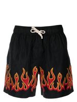 Palm Angels short de bain à imprimé flamme - Noir