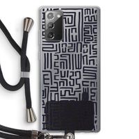 Moroccan Print: Samsung Galaxy Note 20 / Note 20 5G Transparant Hoesje met koord