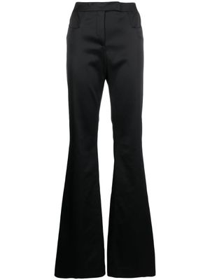 TOM FORD pantalon en satin à coupe évasée - Noir