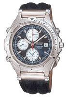 Horlogeband Seiko 7T32-7C40-SDW611P1-SDW611P6 Leder Blauw 18mm