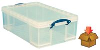 Really Useful Box 50l, transparant, per stuk verpakt in karton