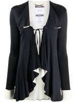 Moschino Pre-Owned cardigan asymétrique à fermeture nouée - Noir