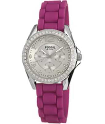 Horlogeband Fossil ES2720 Silicoon Roze 18mm
