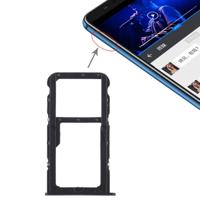 SIM-kaarthouder + SIM-kaarthouder / Micro SD-kaart lade voor Huawei Honor Play 7 X (zwart)