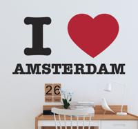 Muursticker I love Amsterdam Muursticker I love Amsterdam
