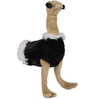 Pluche knuffel dieren Struisvogel vogel van 18 cm - thumbnail