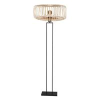 Steinhauer VloerlampStang zwart met bamboe - 4157ZW