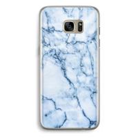 Blauw marmer: Samsung Galaxy S7 Edge Transparant Hoesje