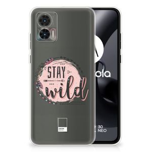 Motorola Edge 30 Neo Telefoonhoesje met Naam Boho Stay Wild