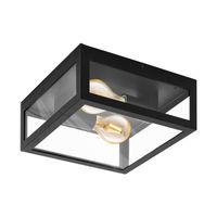 Wandlamp/plafondlamp alamonte 1 zwart-glas 2xE27 - Eglo