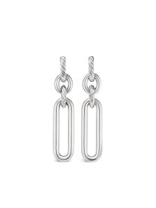 David Yurman boucles d'oreilles pendantes Lexington Double Link en argent sterling