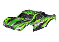 Traxxas - Body, Maxx Slash, green (painted)/ decal sheet (assembled with body support, body plastics, & latches for clipless mounting) (TRX-10211-GRN)