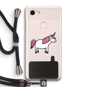 Eenhoorn: Pixel 3 Transparant Hoesje met koord