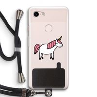 Eenhoorn: Pixel 3 Transparant Hoesje met koord