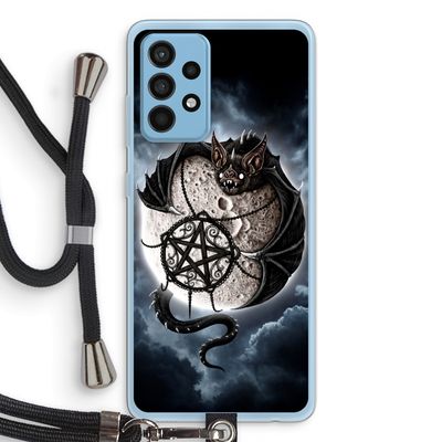 Volle maan: Samsung Galaxy A52 Transparant Hoesje met koord